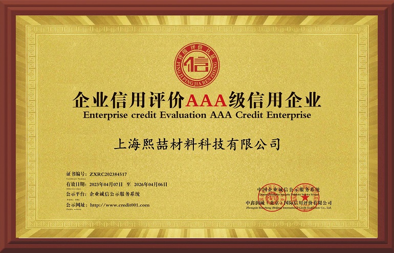 企業(yè)信用評價(jià)AAA級信用企業(yè)